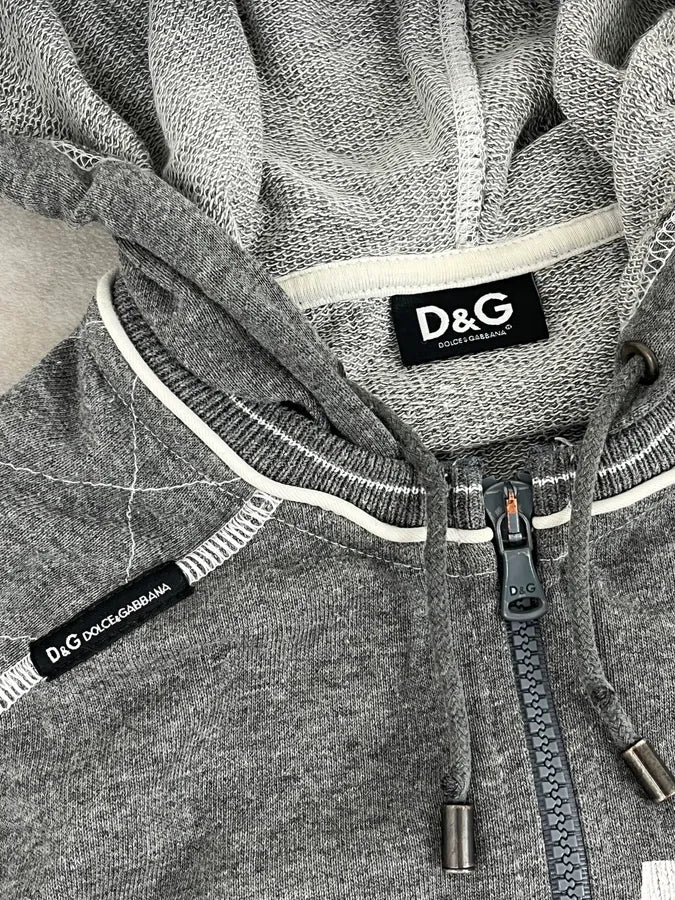 2000s Dolce & Gabbana Grey Gym Zip-up Hoodie  YgZtFpe 7