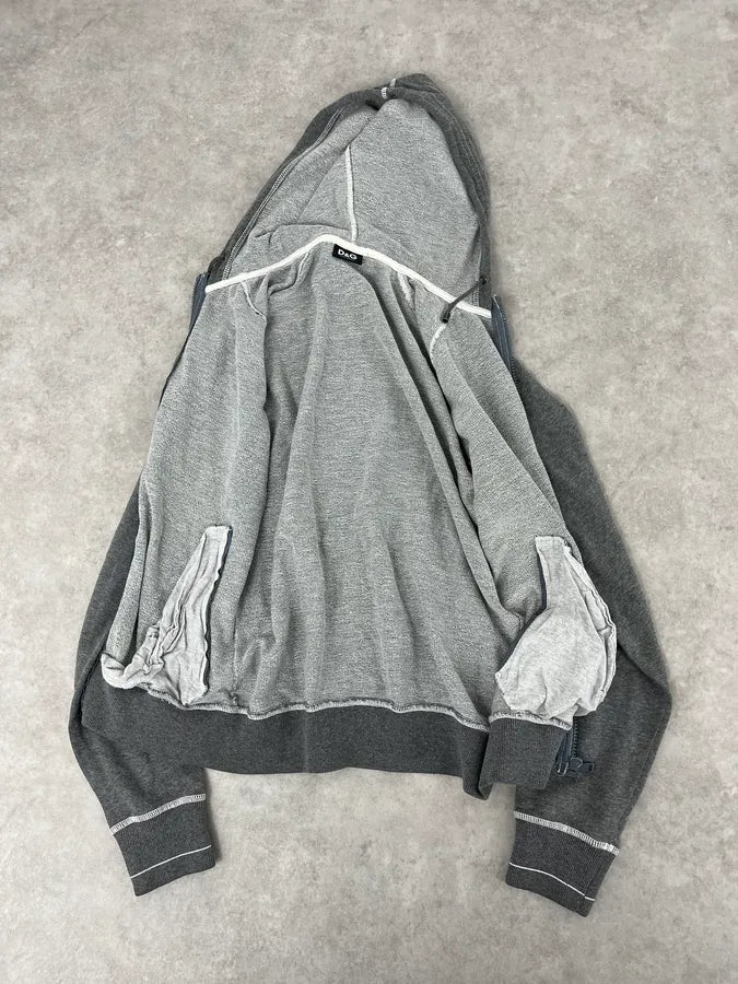 2000s Dolce & Gabbana Grey Gym Zip-up Hoodie  YgZtFpe 8