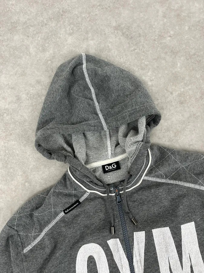 2000s Dolce & Gabbana Grey Gym Zip-up Hoodie  YgZtFpe 3