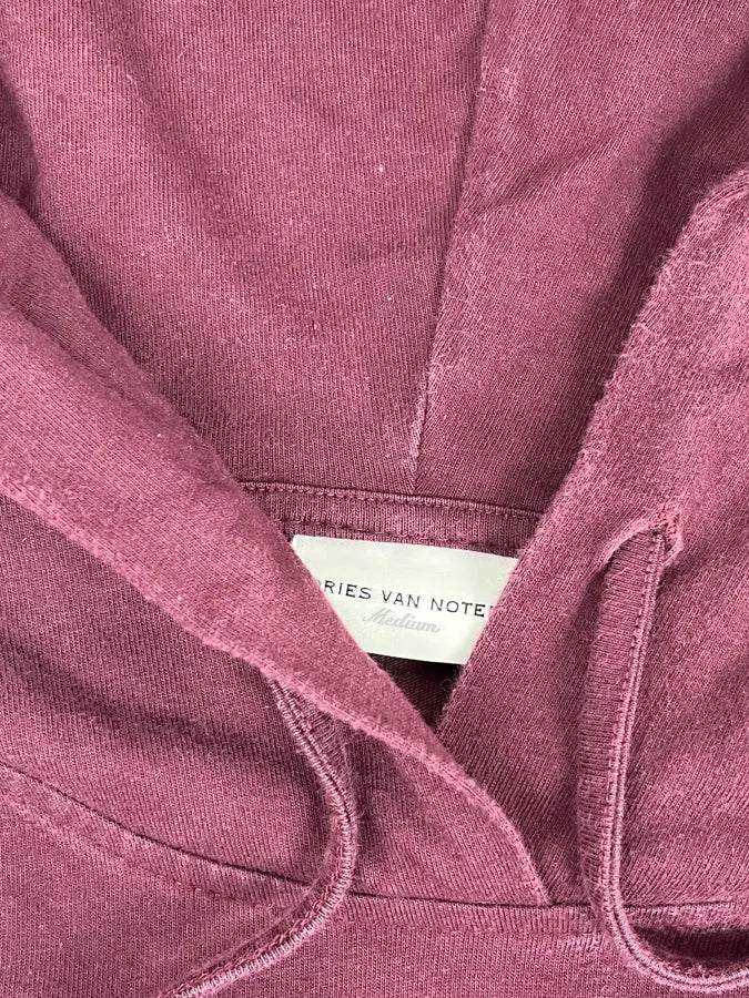 AW2019 Dries van Noten Bordeaux Psycho Hallucination Back Hoodie VrwjIEx 7