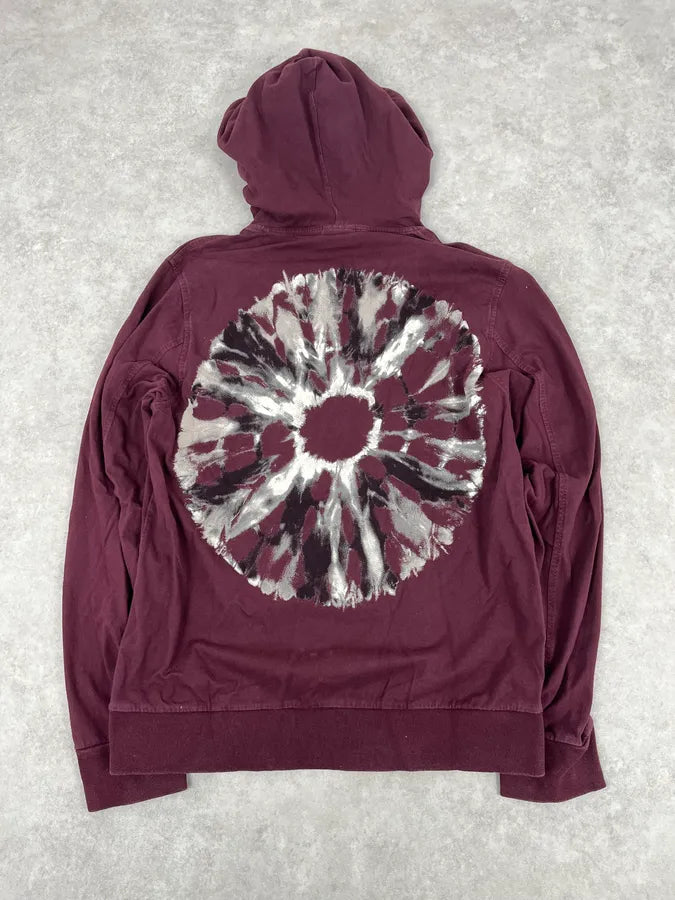 AW2019 Dries van Noten Bordeaux Psycho Hallucination Back Hoodie VrwjIEx 3
