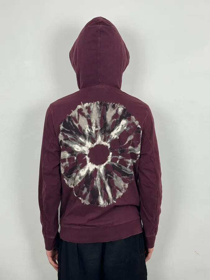 AW2019 Dries van Noten Bordeaux Psycho Hallucination Back Hoodie VrwjIEx 0