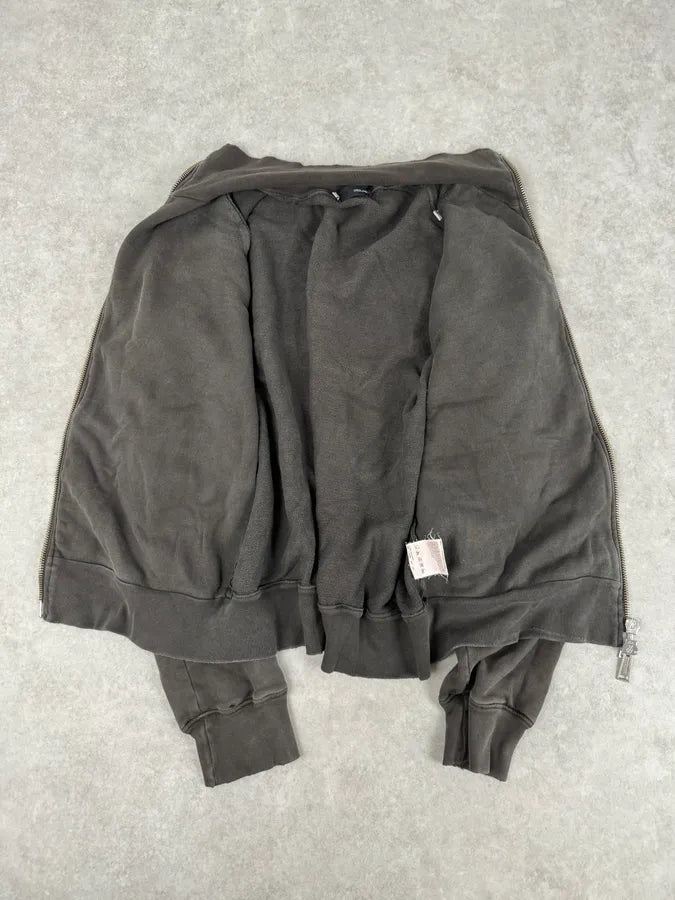 AW2005 Dsquared2 Brown Religious Graphic Zip-Up Sweater jdFlFqn 7