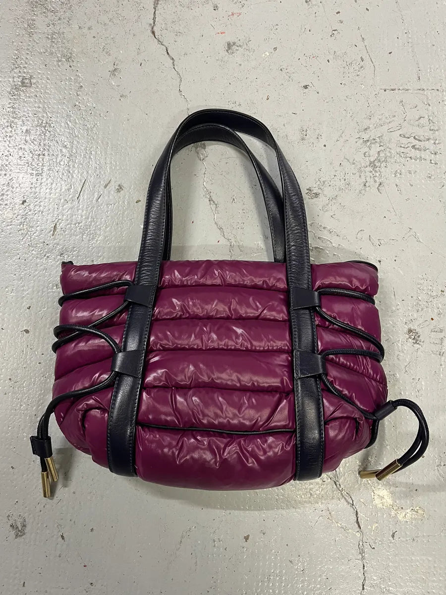 2010s Moncler Puffer Purple Handle Bag kMMgDbt 0