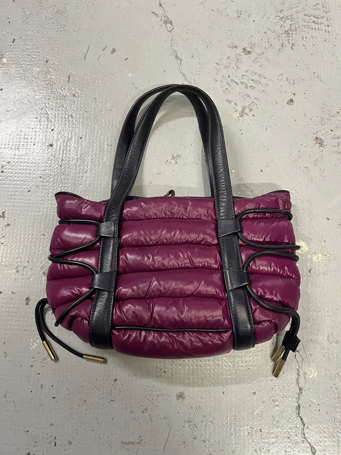 2010s Moncler Puffer Purple Handle Bag kMMgDbt 6