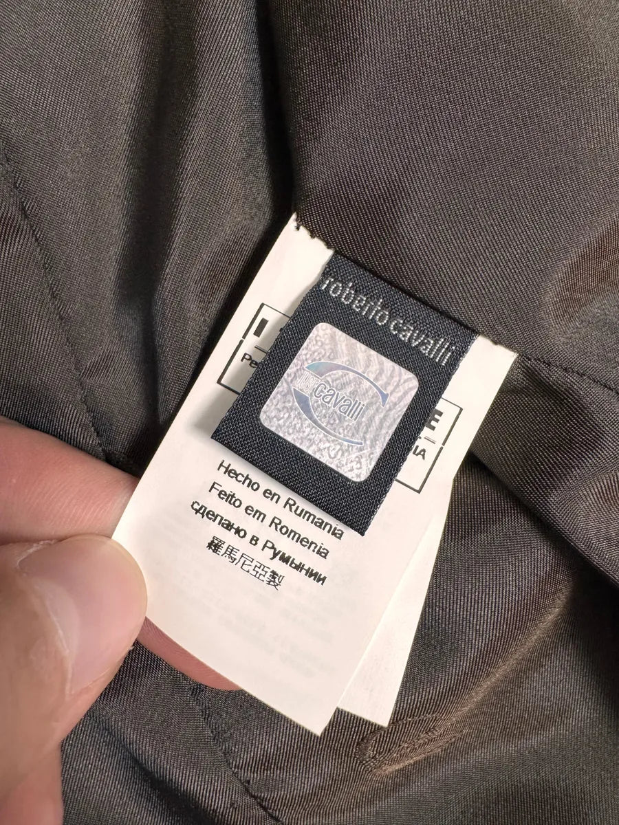 FW2011 Cavalli Cropped Brown Leather Jacket (S/M) Azlwupo 7