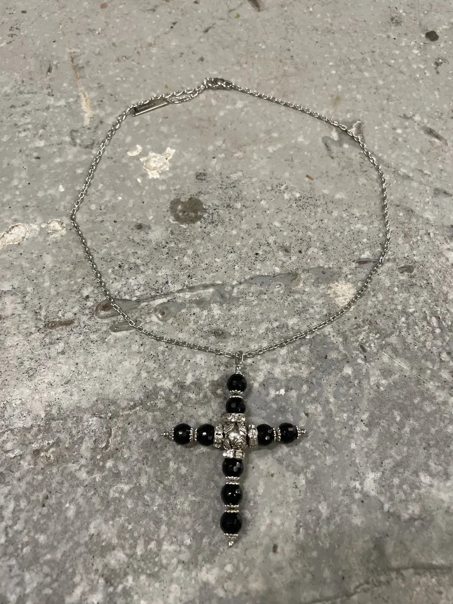 FW2011 Dolce & Gabbana Black Cross Necklace (OS) 0
