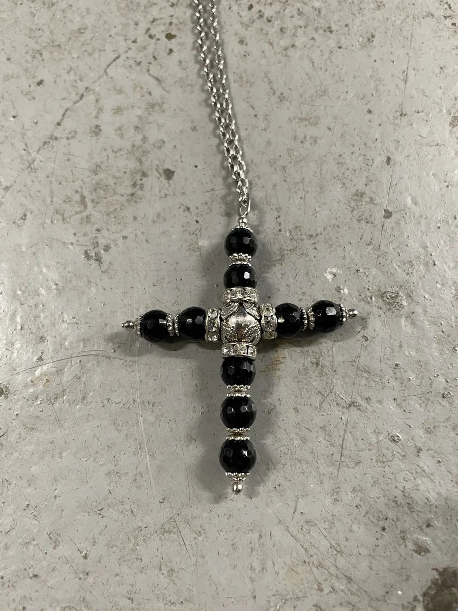 FW2011 Dolce & Gabbana Black Cross Necklace (OS) 1