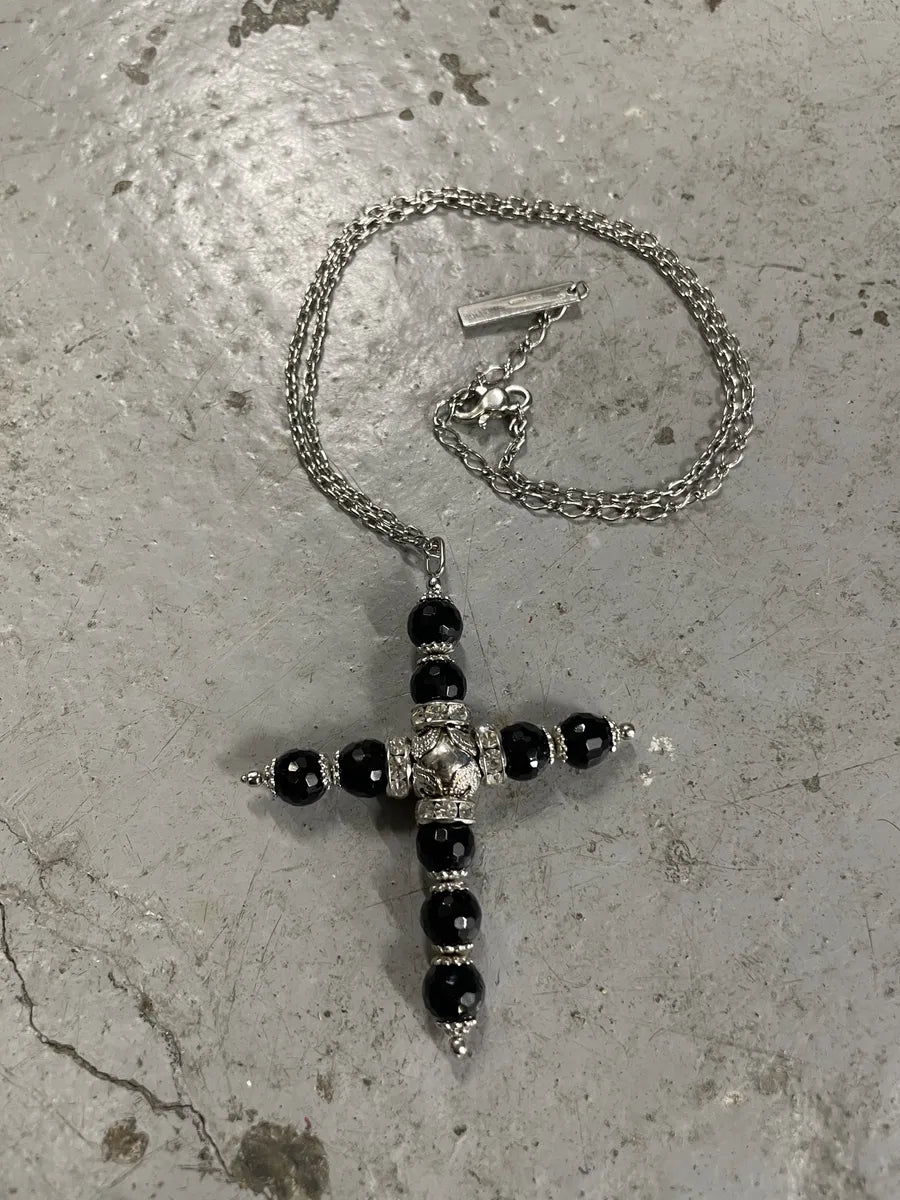 FW2011 Dolce & Gabbana Black Cross Necklace (OS) 4