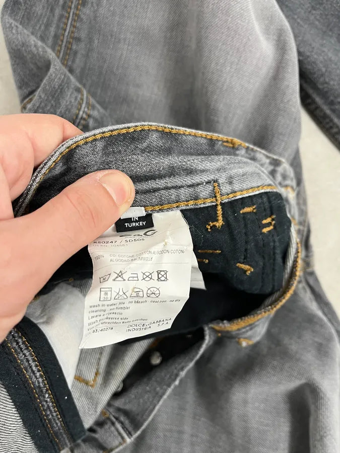 FW2011 Dolce & Gabbana Grey Faded Denim Jeans xjkXqrp 12