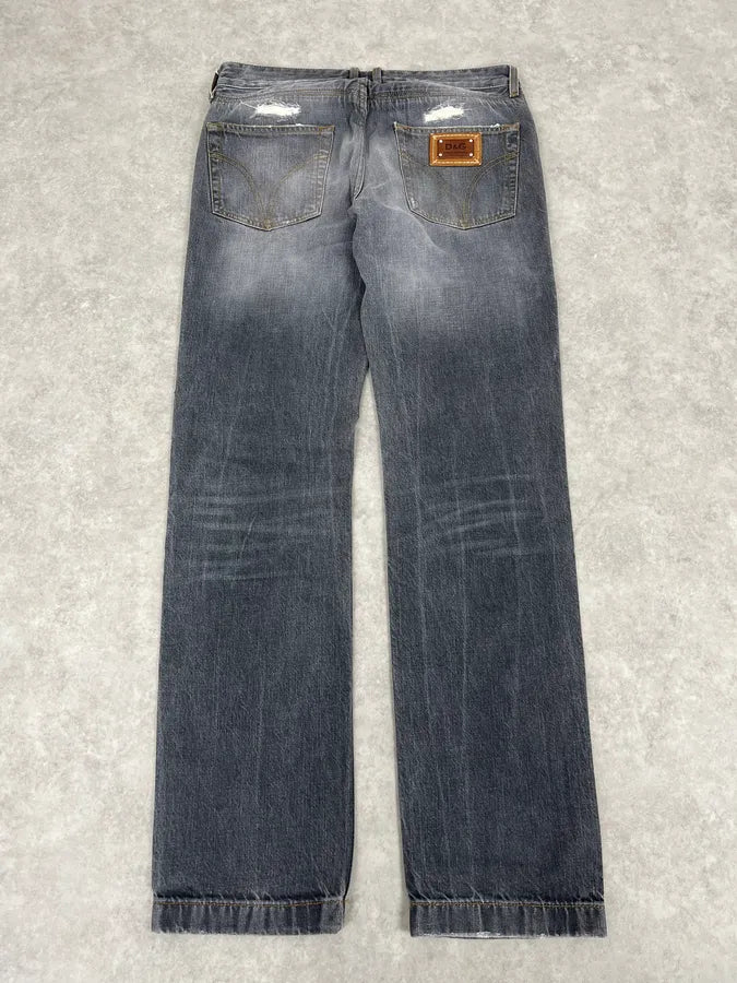 FW2011 Dolce & Gabbana Grey Faded Denim Jeans xjkXqrp 7