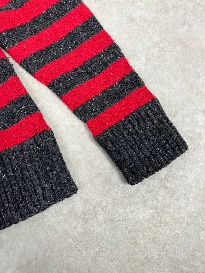 FW2011 Dolce & Gabbana Red & Grey Wool Striped Sweater ZNMfxFN 6