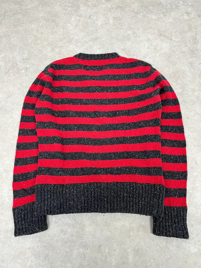 FW2011 Dolce & Gabbana Red & Grey Wool Striped Sweater ZNMfxFN 7