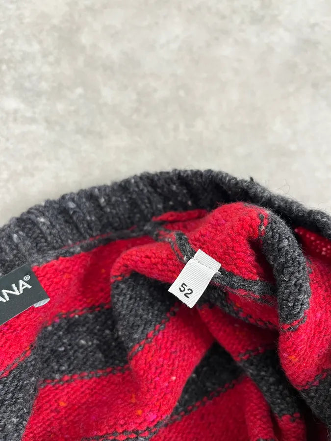 FW2011 Dolce & Gabbana Red & Grey Wool Striped Sweater ZNMfxFN 9