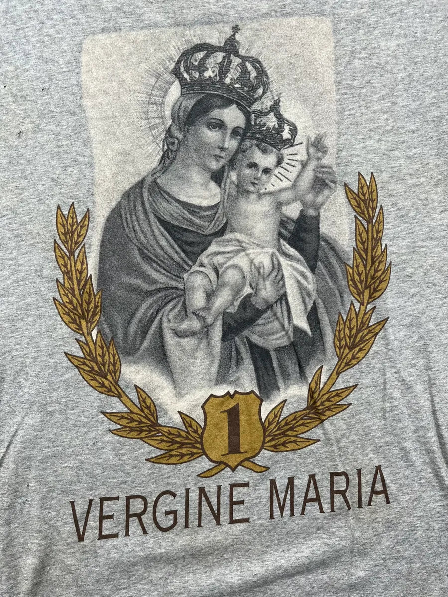 FW2011 Dolce & Gabbana Vergine Maria Grey Distressed T-Shirt HKGMCem 6