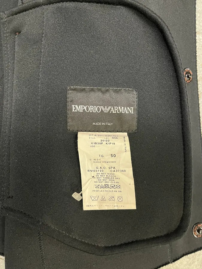 FW2011 Emporio Armani Imperial Asymmetrical Brown Leather Jacket (M/L) BWolekC 8