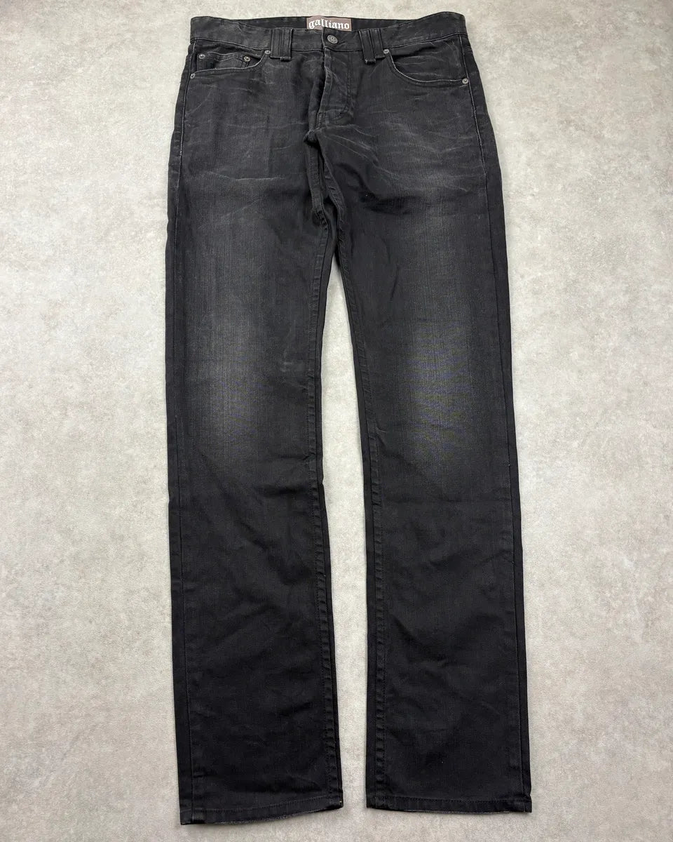 FW2011 Galliano Black Denim Jeans GUdGNrN 0