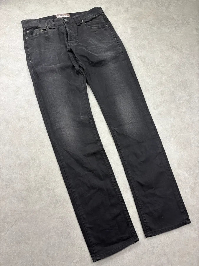 FW2011 Galliano Black Denim Jeans GUdGNrN 4