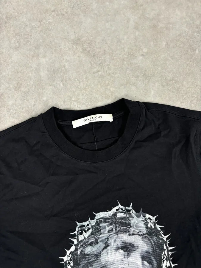 FW2016 Givenchy Black T-Shirt Cotton Jesus Print uQopXJK 3
