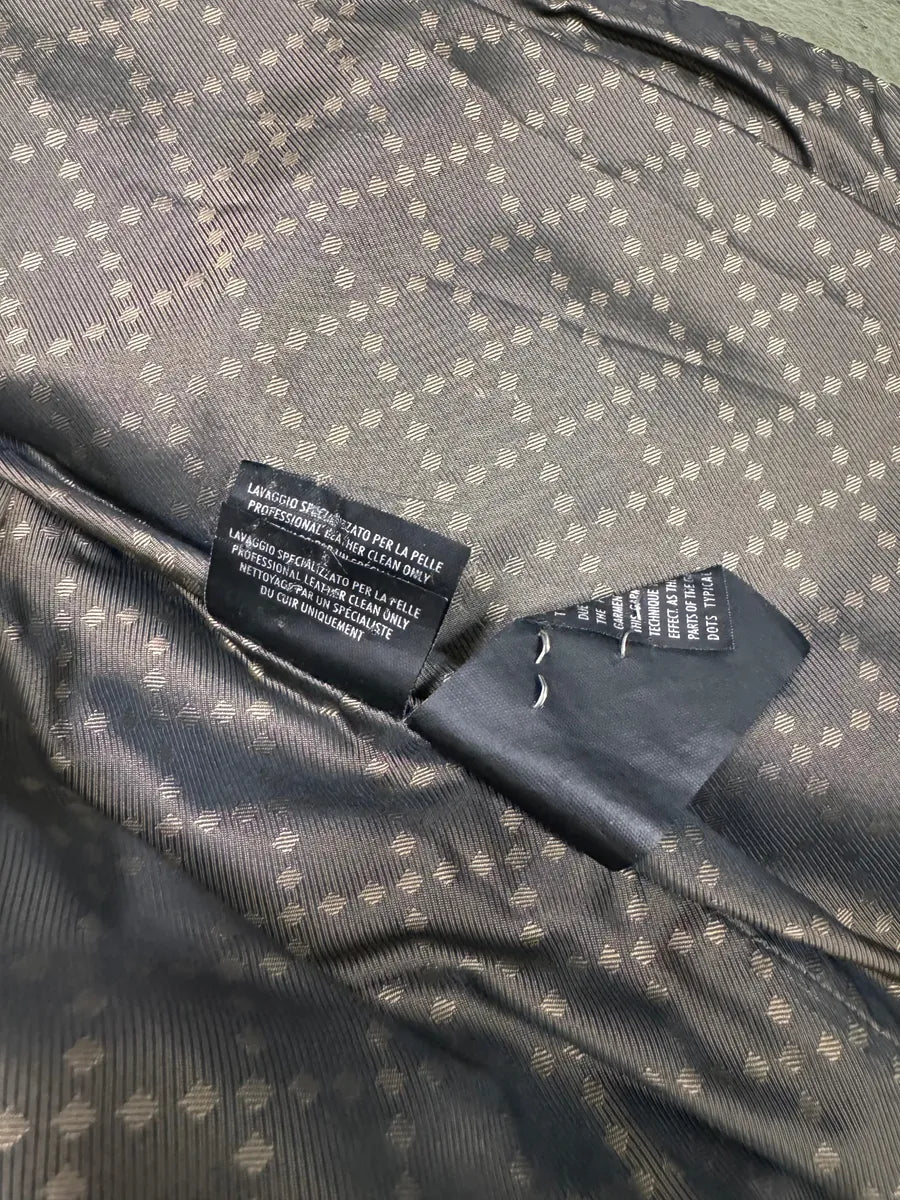 FW2011 Gucci Olive Ostrich Leather Biker Jacket rwqxOxy 12