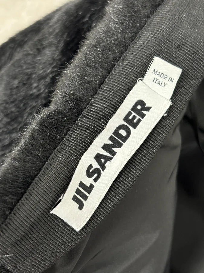 FW2011 Jil Sander Black A-Line Faux Pony Hair Skirt LPhgqDE 9