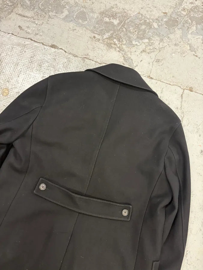 FW2011 Miu Miu Black Wool Double-Breasted Coat HrRpYVs 7