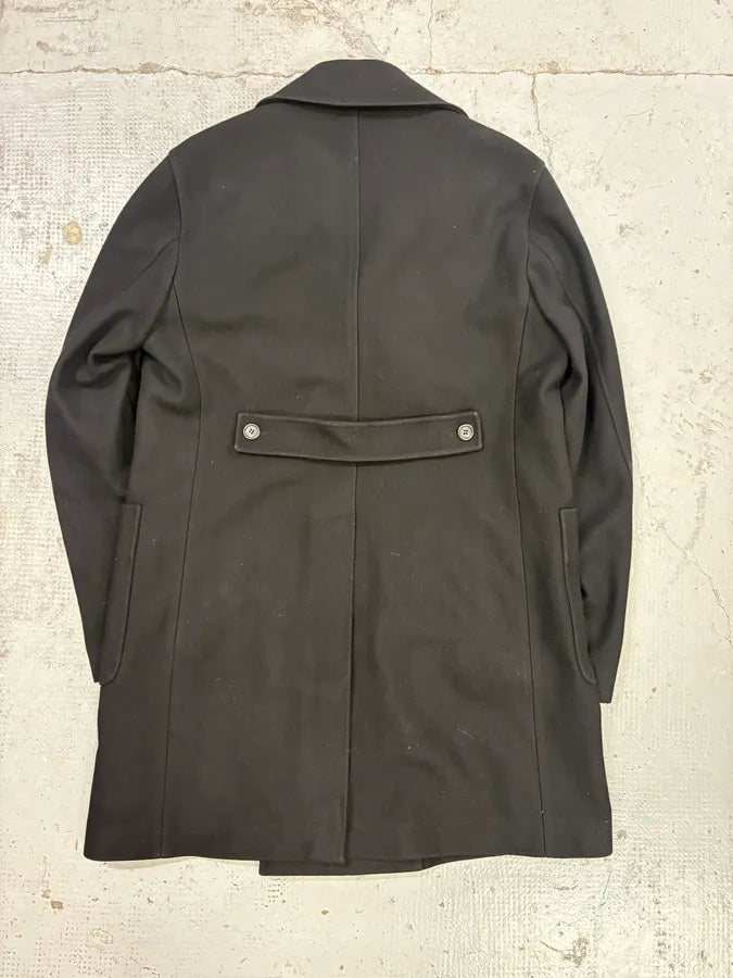 FW2011 Miu Miu Black Wool Double-Breasted Coat HrRpYVs 6