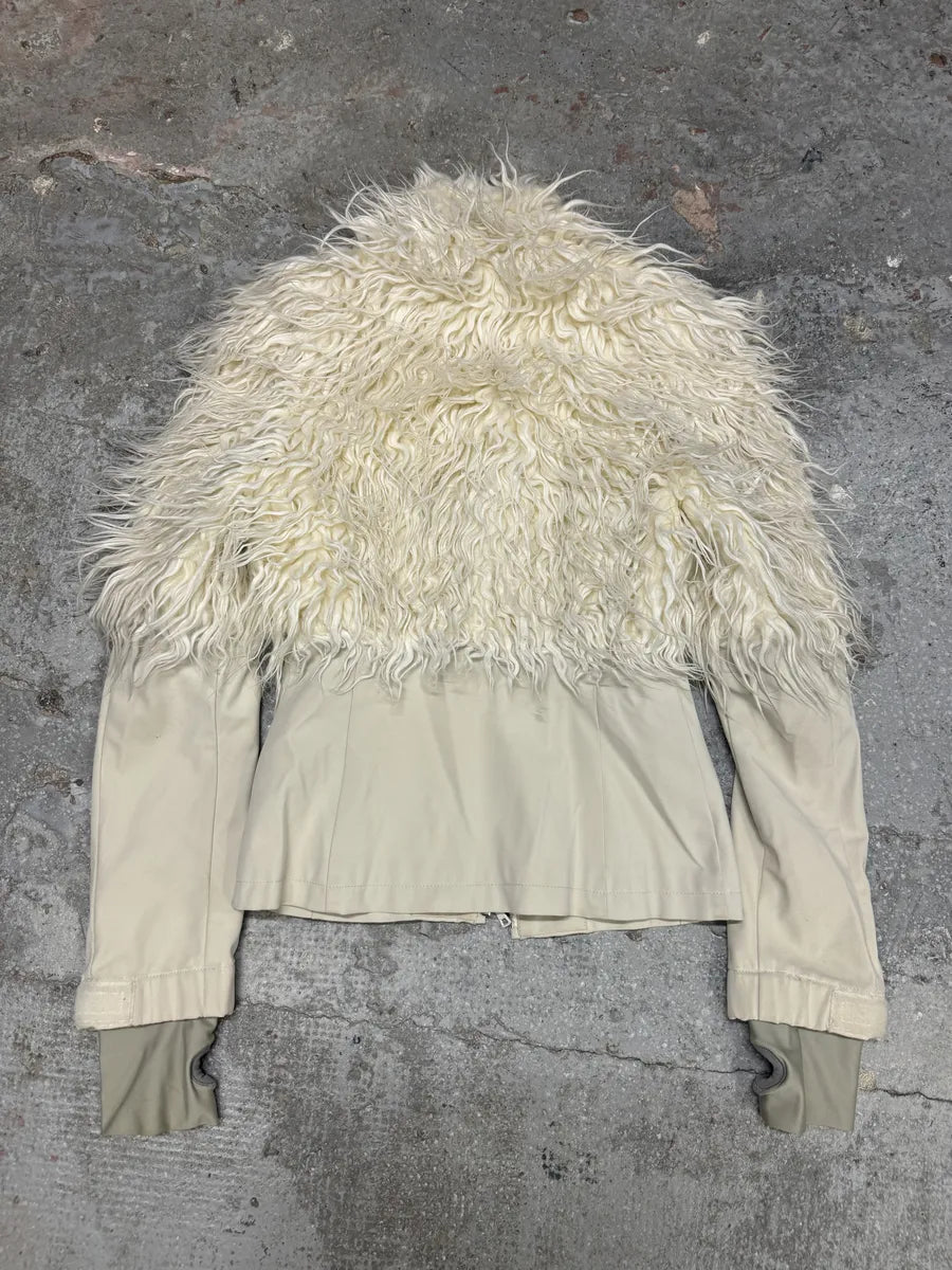 FW2011 Prada Mongolian Lamb Fur Ski Beige Jacket (S) 2