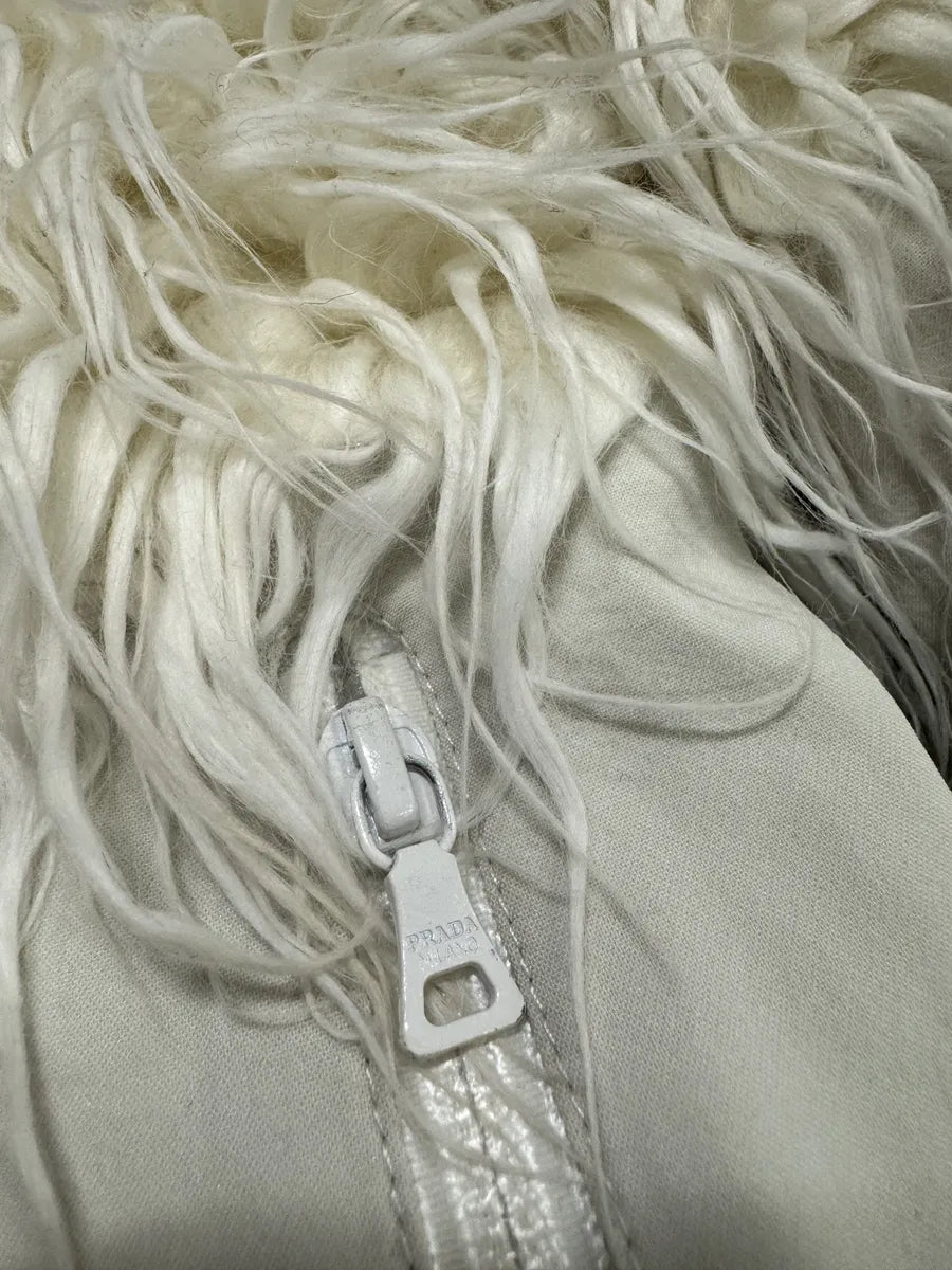 FW2011 Prada Mongolian Lamb Fur Ski Beige Jacket (S) 12