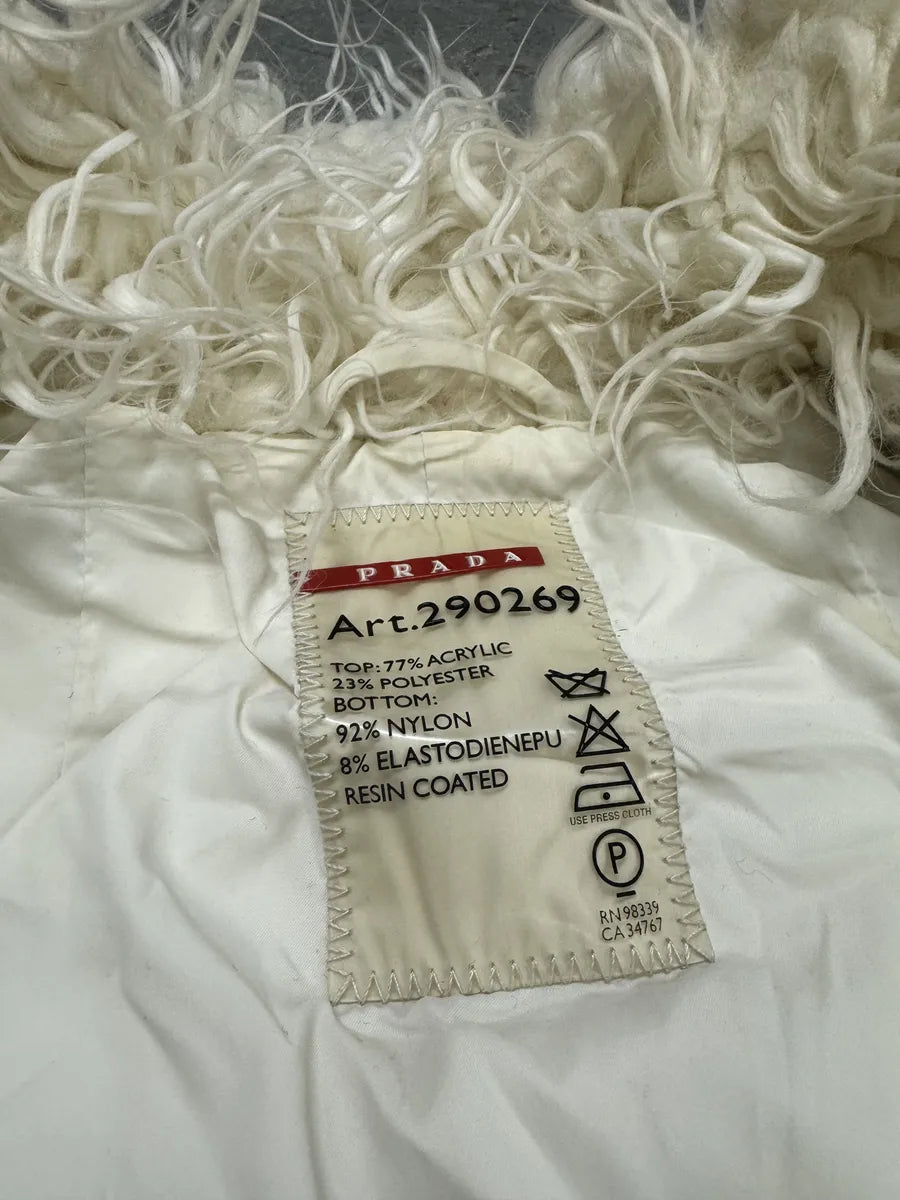 FW2011 Prada Mongolian Lamb Fur Ski Beige Jacket (S) 14