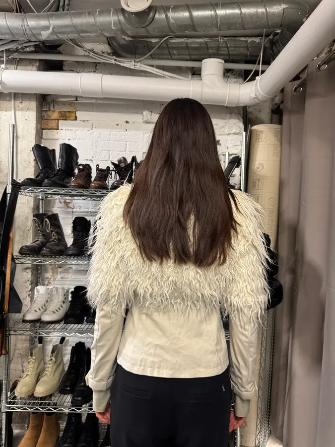 FW2011 Prada Mongolian Lamb Fur Ski Beige Jacket (S) 4