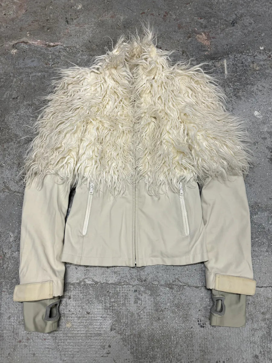 FW2011 Prada Mongolian Lamb Fur Ski Beige Jacket (S) 7