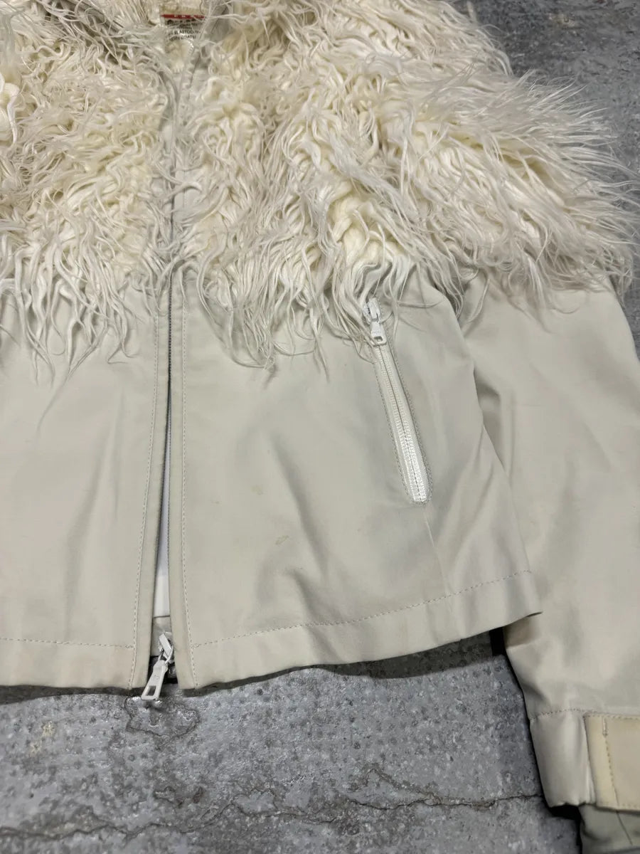 FW2011 Prada Mongolian Lamb Fur Ski Beige Jacket (S) 9