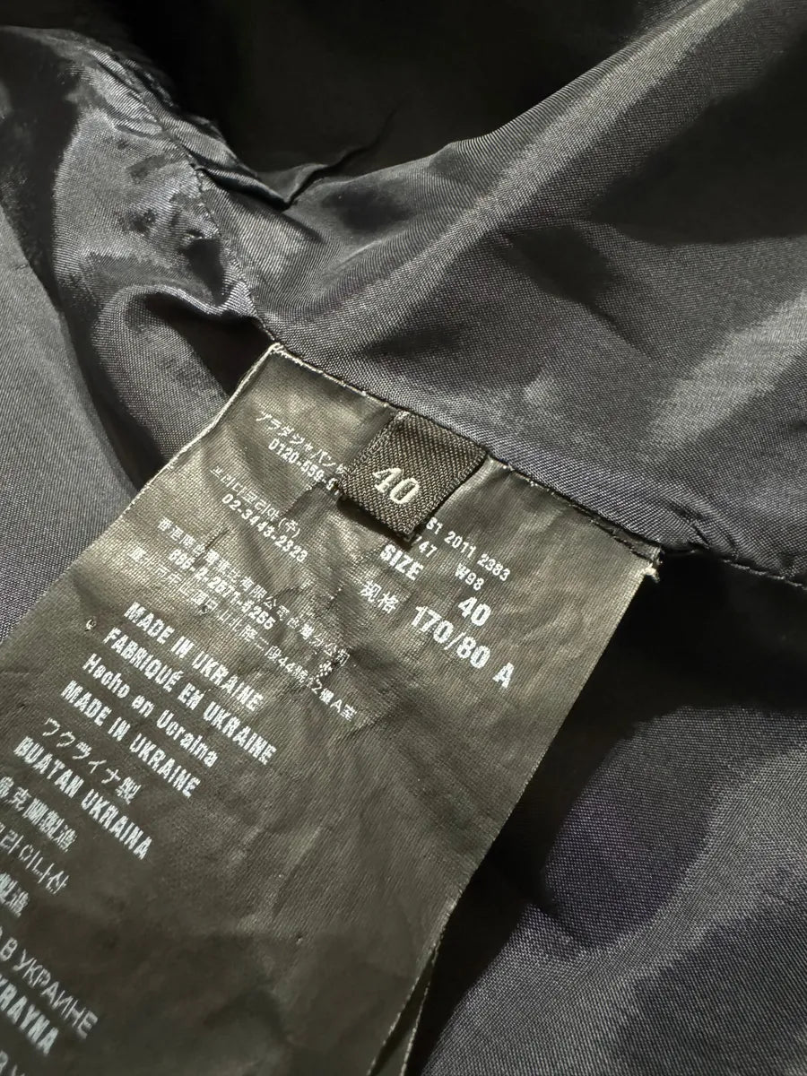 FW2011 Prada Navy Asymmetrical Wool Duffle Coat (XS) 4