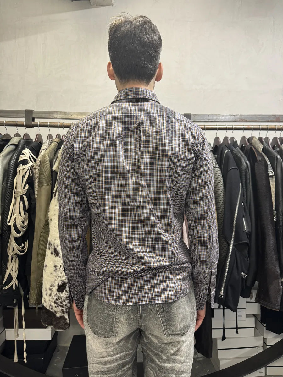 FW2012 Dsquared2 Checkered Blue & Yellow Minimalist Shirt SPyAOWT 2