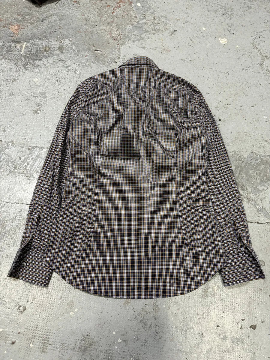 FW2012 Dsquared2 Checkered Blue & Yellow Minimalist Shirt SPyAOWT 3