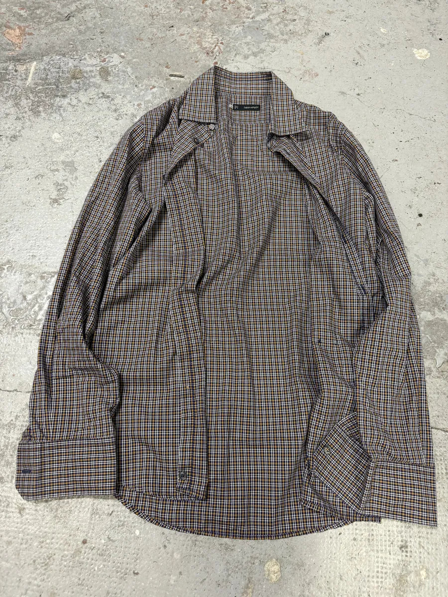 FW2012 Dsquared2 Checkered Blue & Yellow Minimalist Shirt SPyAOWT 4