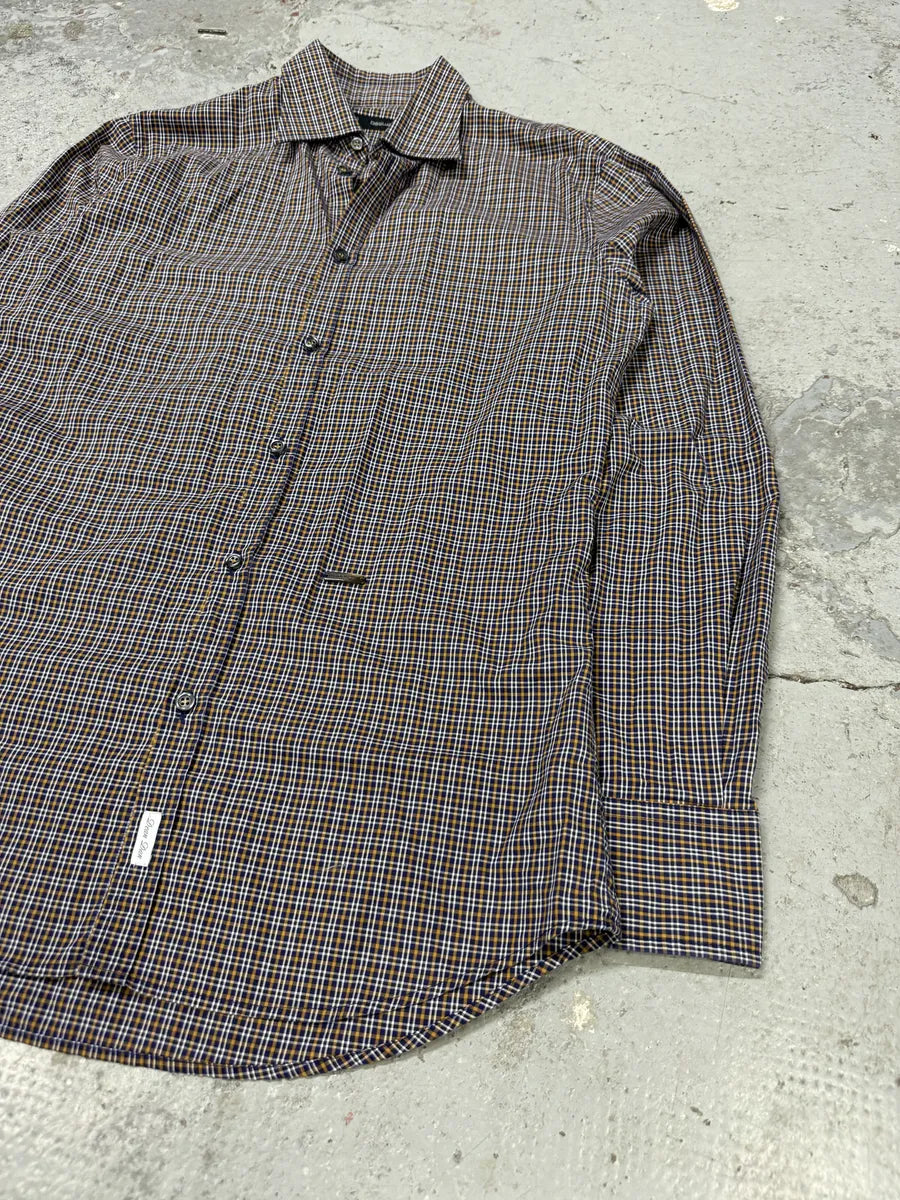 FW2012 Dsquared2 Checkered Blue & Yellow Minimalist Shirt SPyAOWT 5