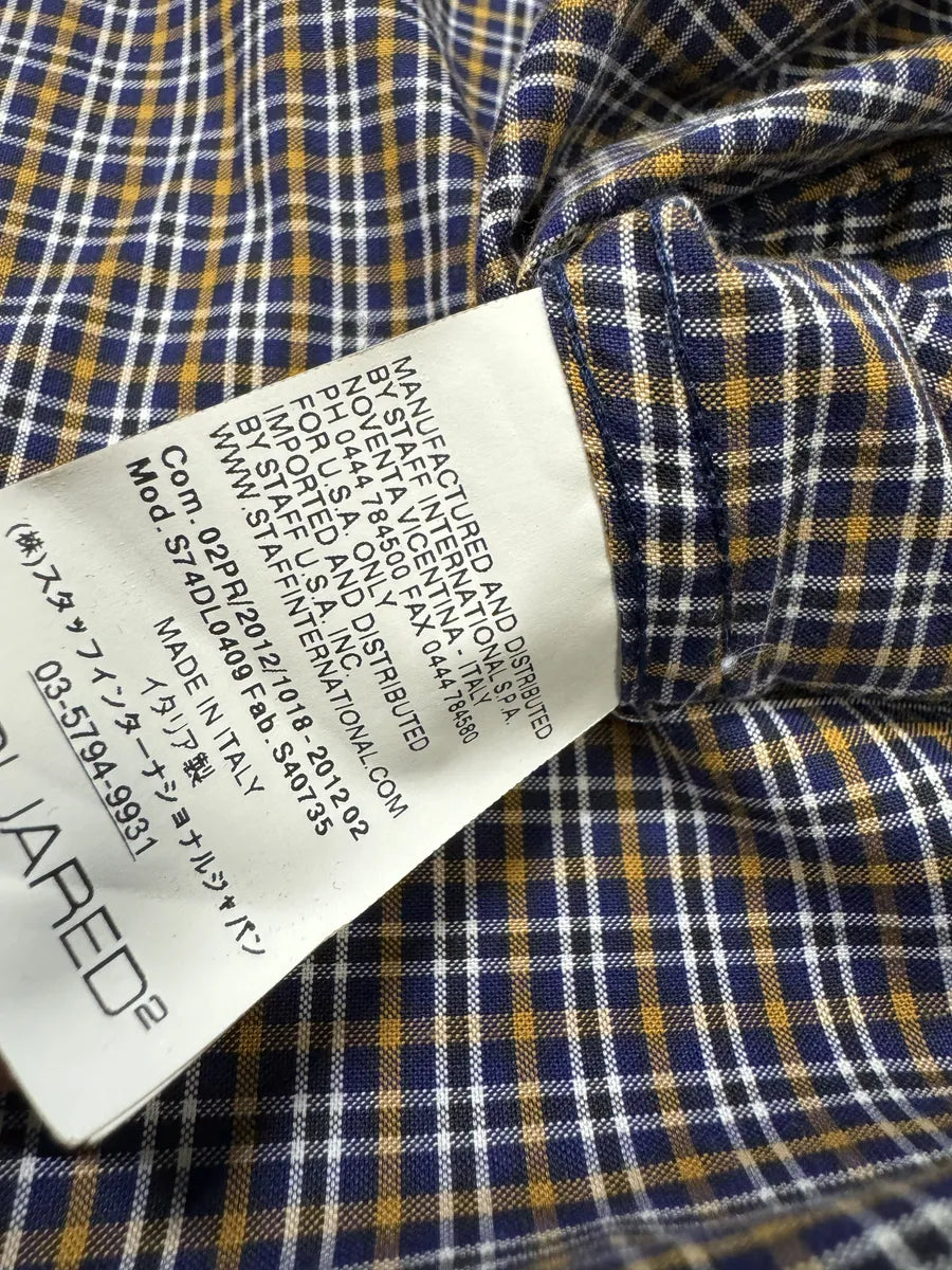 FW2012 Dsquared2 Checkered Blue & Yellow Minimalist Shirt SPyAOWT 7