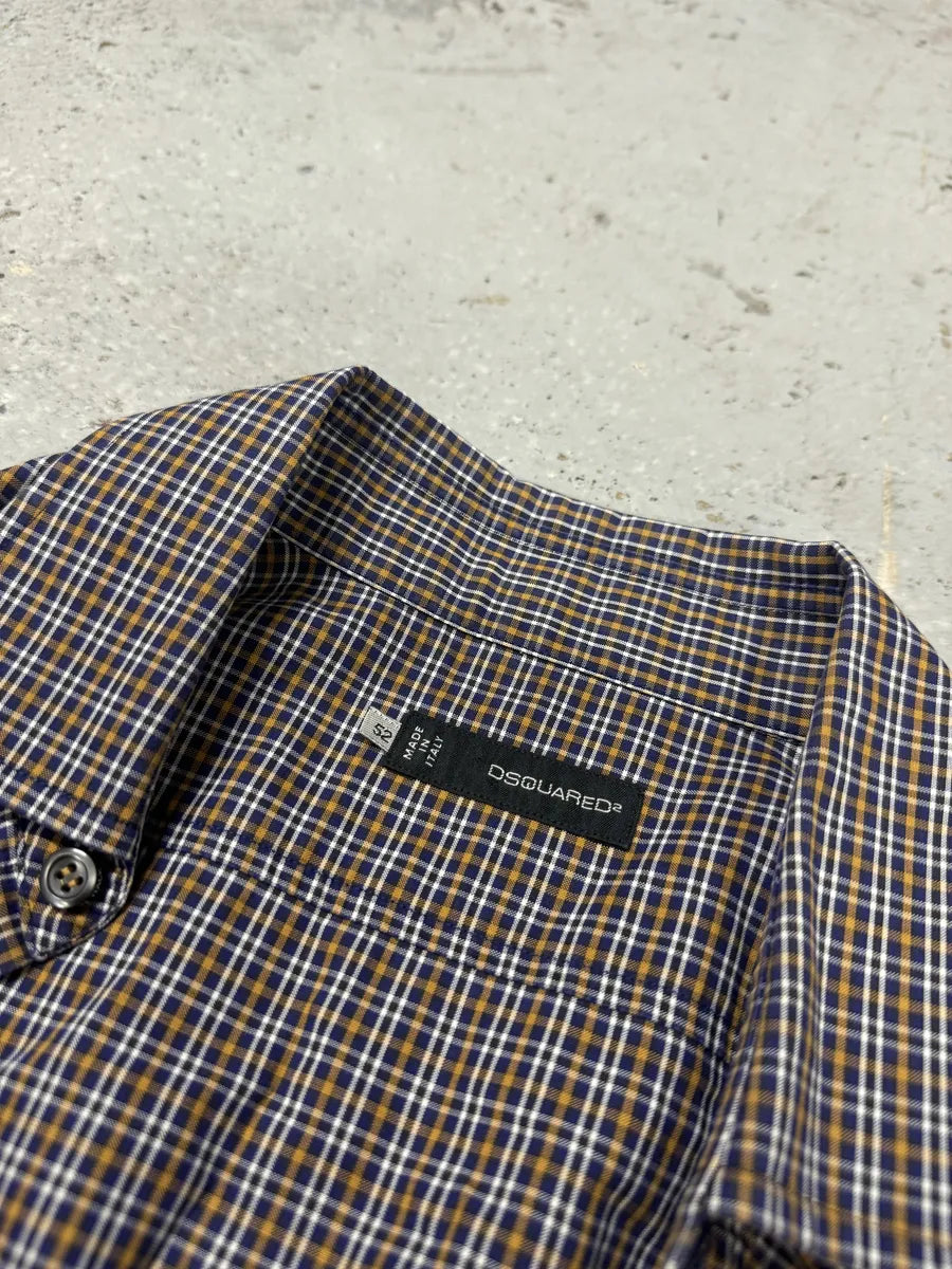 FW2012 Dsquared2 Checkered Blue & Yellow Minimalist Shirt SPyAOWT 9