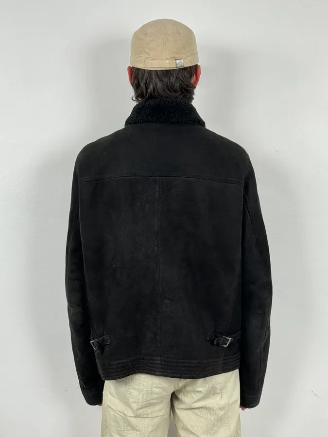 FW2012 Emporio Armani Black Leather Premium Jacket HhIsxOd 2