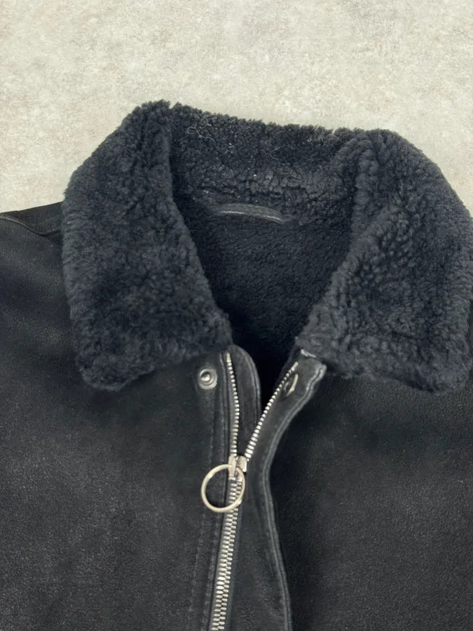 FW2012 Emporio Armani Black Leather Premium Jacket HhIsxOd 6