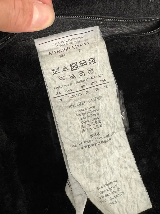 FW2012 Emporio Armani Black Leather Premium Jacket HhIsxOd 8