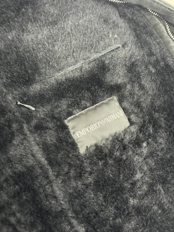 FW2012 Emporio Armani Black Leather Premium Jacket HhIsxOd 9