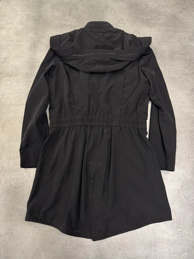 FW2012 Emporio Armani Full Zip Black Nylon Long Jacket CYExsUC 5