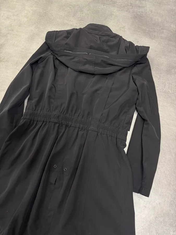 FW2012 Emporio Armani Full Zip Black Nylon Long Jacket CYExsUC 7