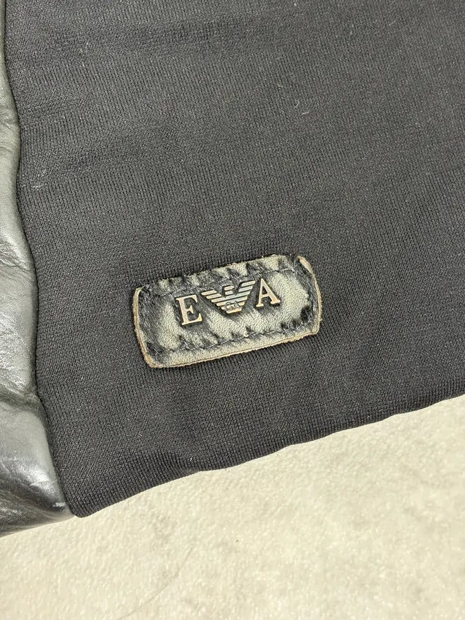 FW2012 Emporio Armani Ninja Asymmetrical Leather Hooded Coat JXWzewV 9