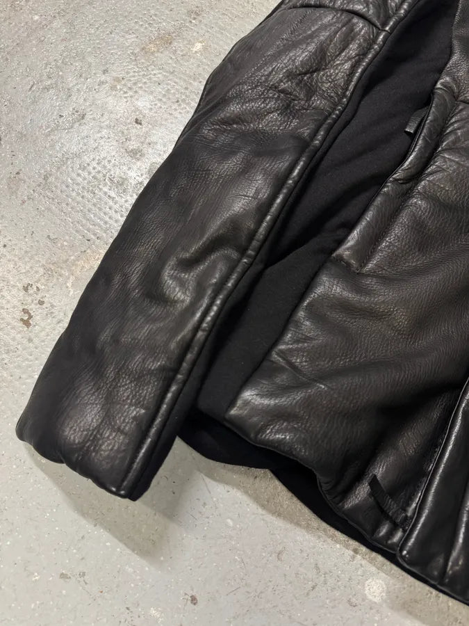 FW2012 Emporio Armani Ninja Asymmetrical Leather Hooded Coat (S/M) 5