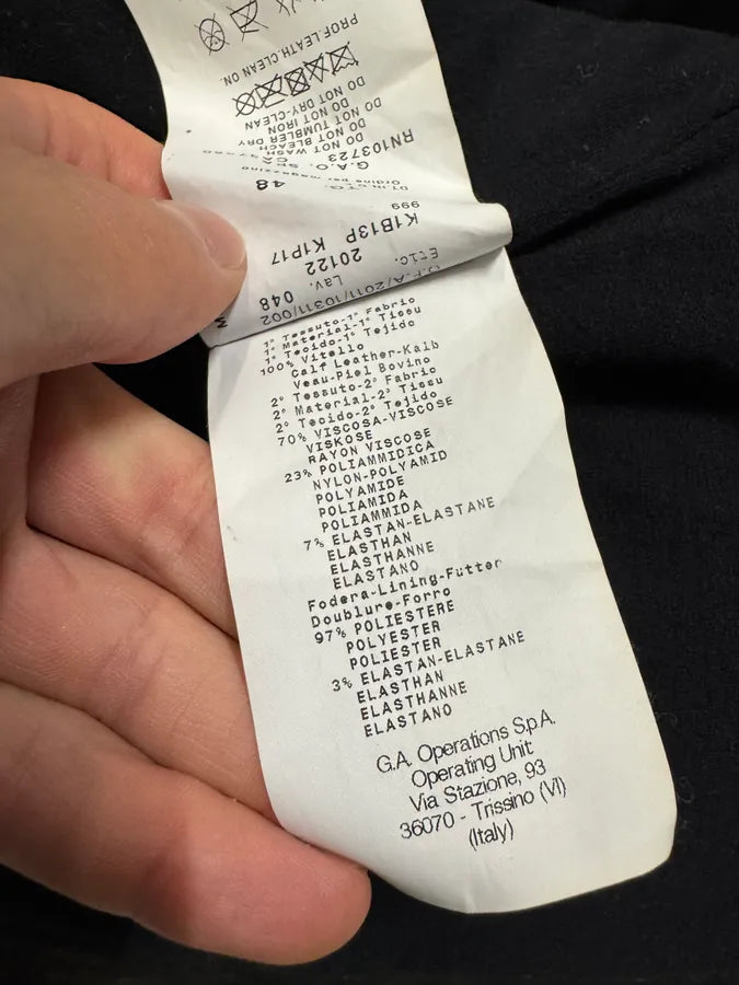 FW2012 Emporio Armani Ninja Asymmetrical Leather Hooded Coat (S/M) 11