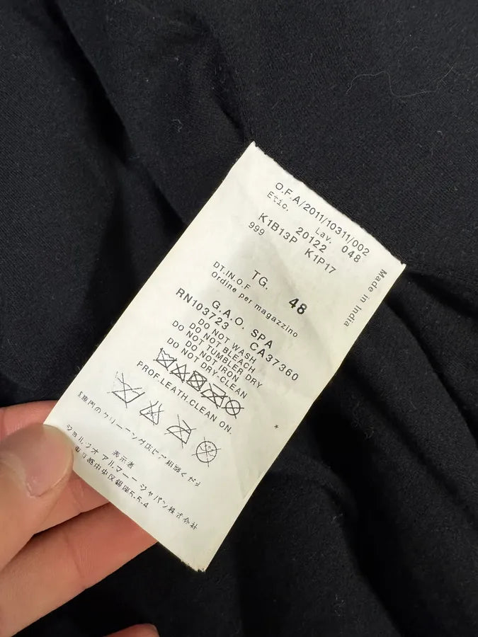 FW2012 Emporio Armani Ninja Asymmetrical Leather Hooded Coat (S/M) 12